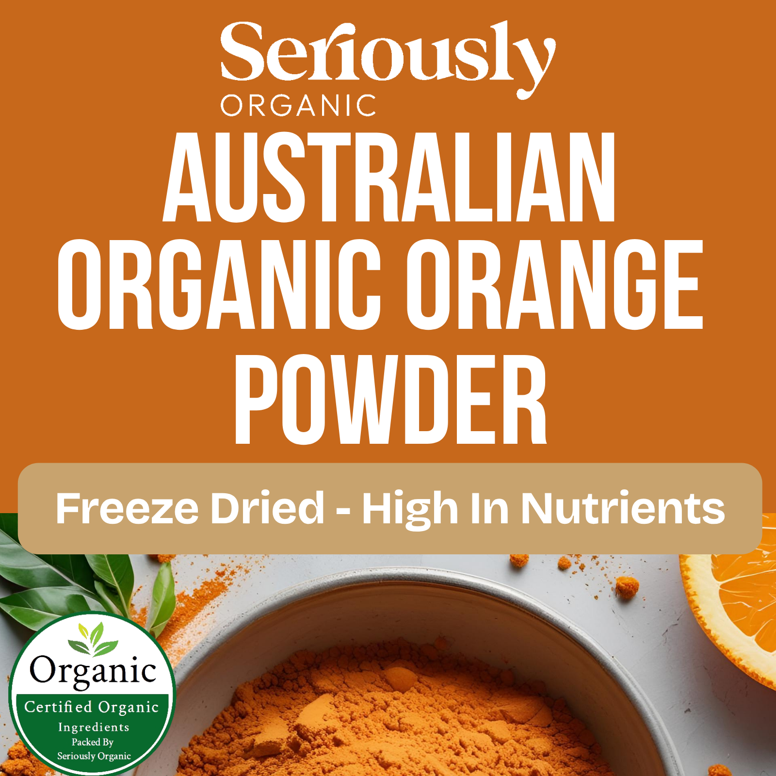 Orange Powder Freeze Dried Australian Organic image 0
