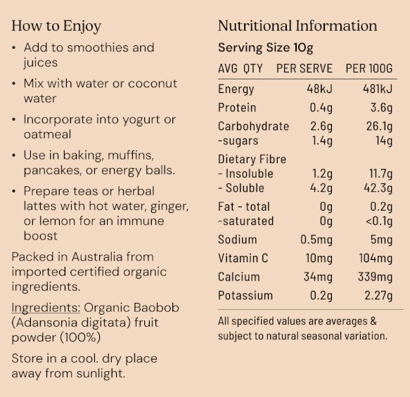 Baobab Fruit Powder Organic