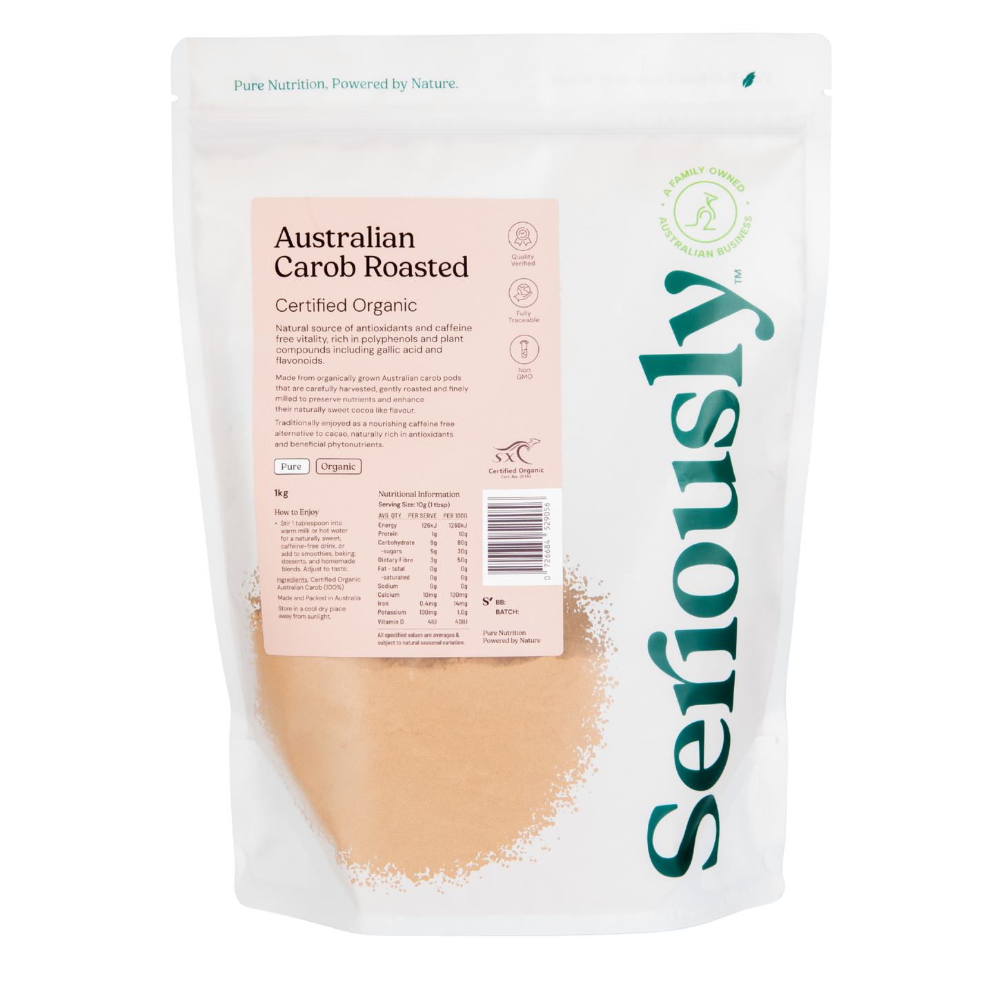 Carob Powder Organic Australian Roasted