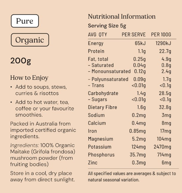 Maitake Mushroom Powder Organic