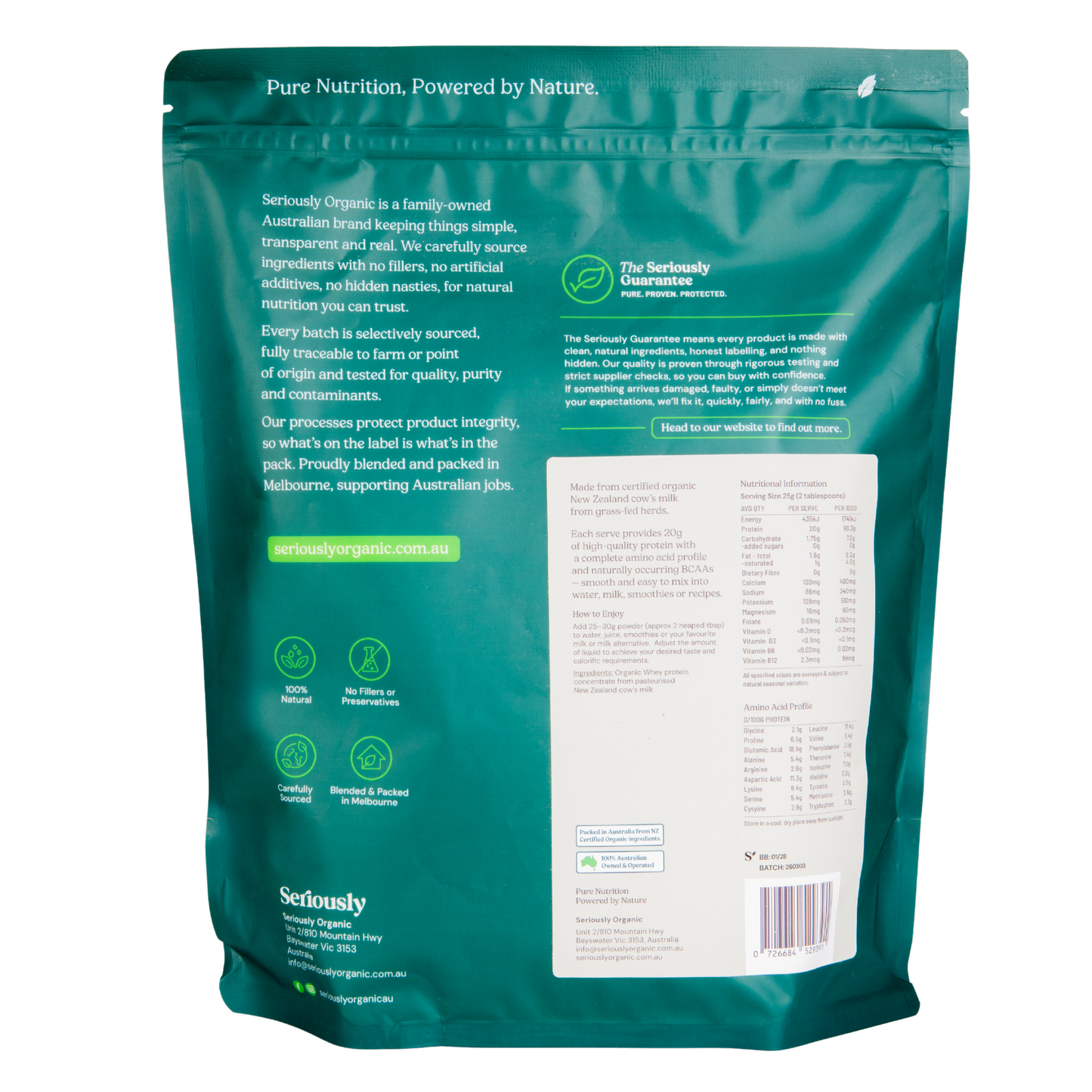 Whey Protein Concentrate Organic