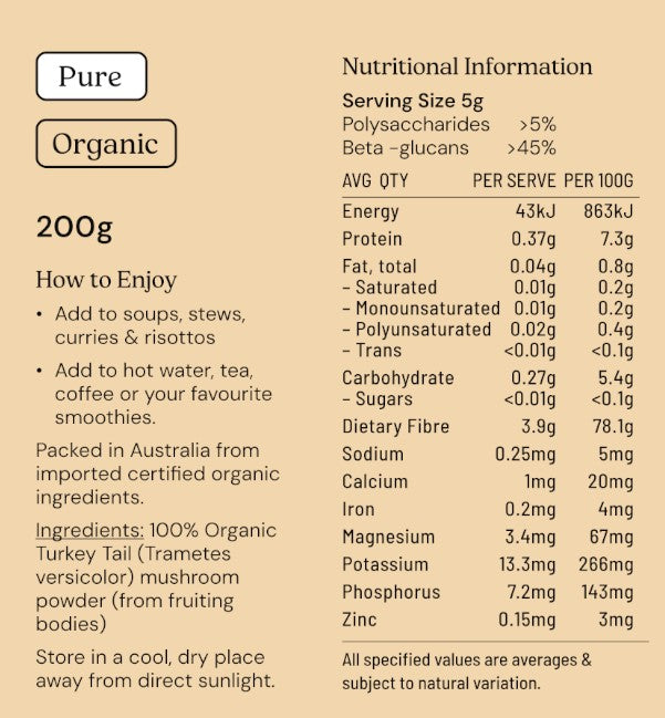 Turkey Tail Mushroom Powder Organic