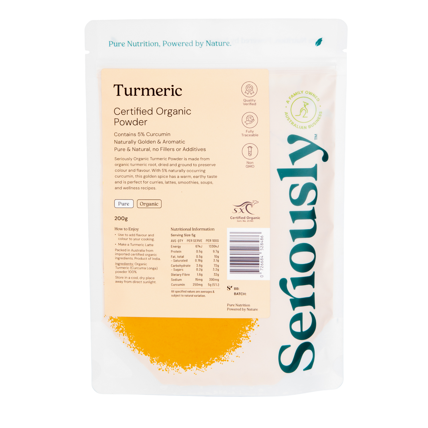 Turmeric / Tumeric (Curcumin) Powder Organic 5-6% Curcumin