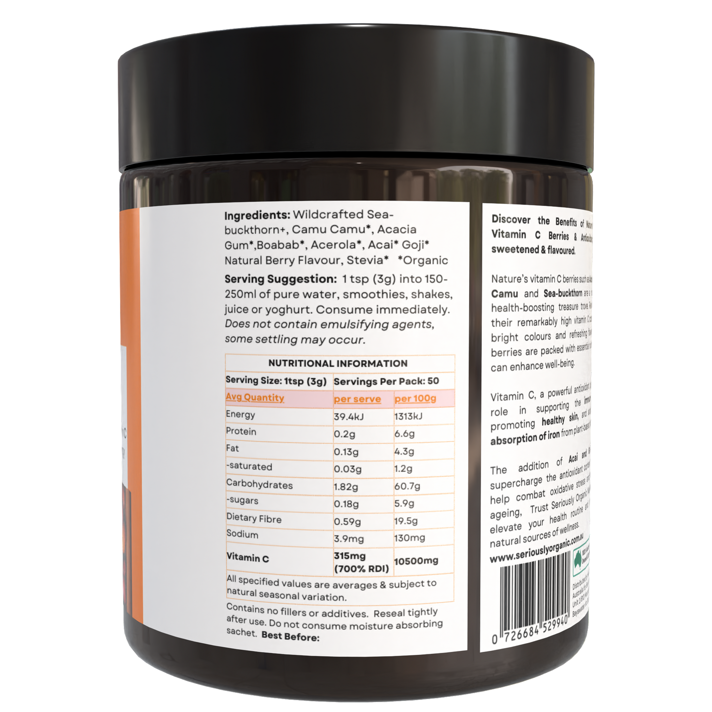 Naturally C Organic Vitamin C Berry Blend