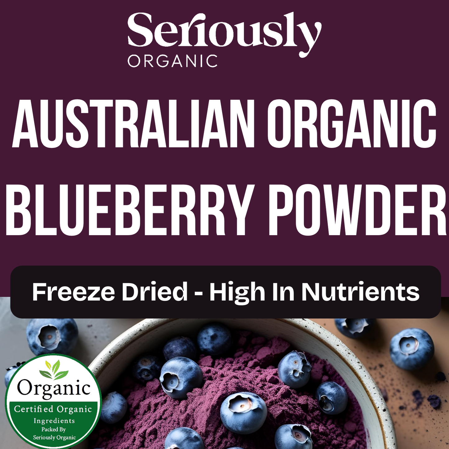 Blueberry Powder Freeze Dried Australian Organic image 0