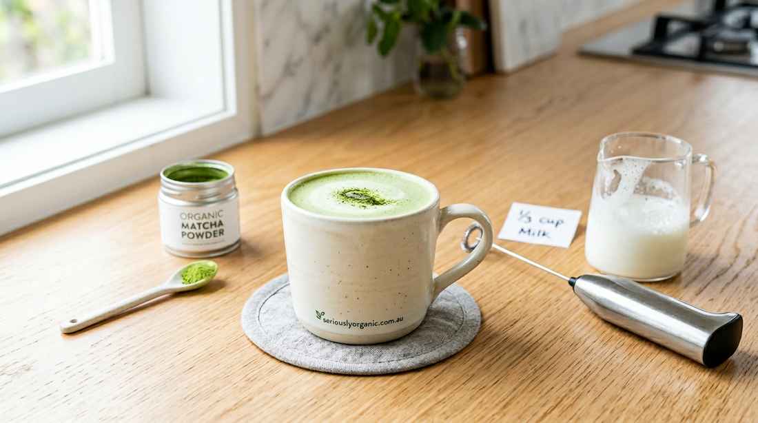 Easy Matcha Latte with Milk Frother | Seriously Organic