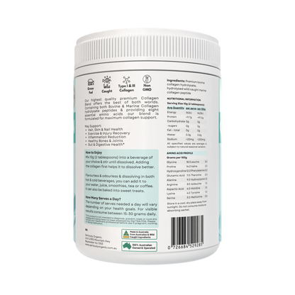 Collagen Peptide Blend Premium Australian Bovine & Wild Caught Marine Collagen image 2