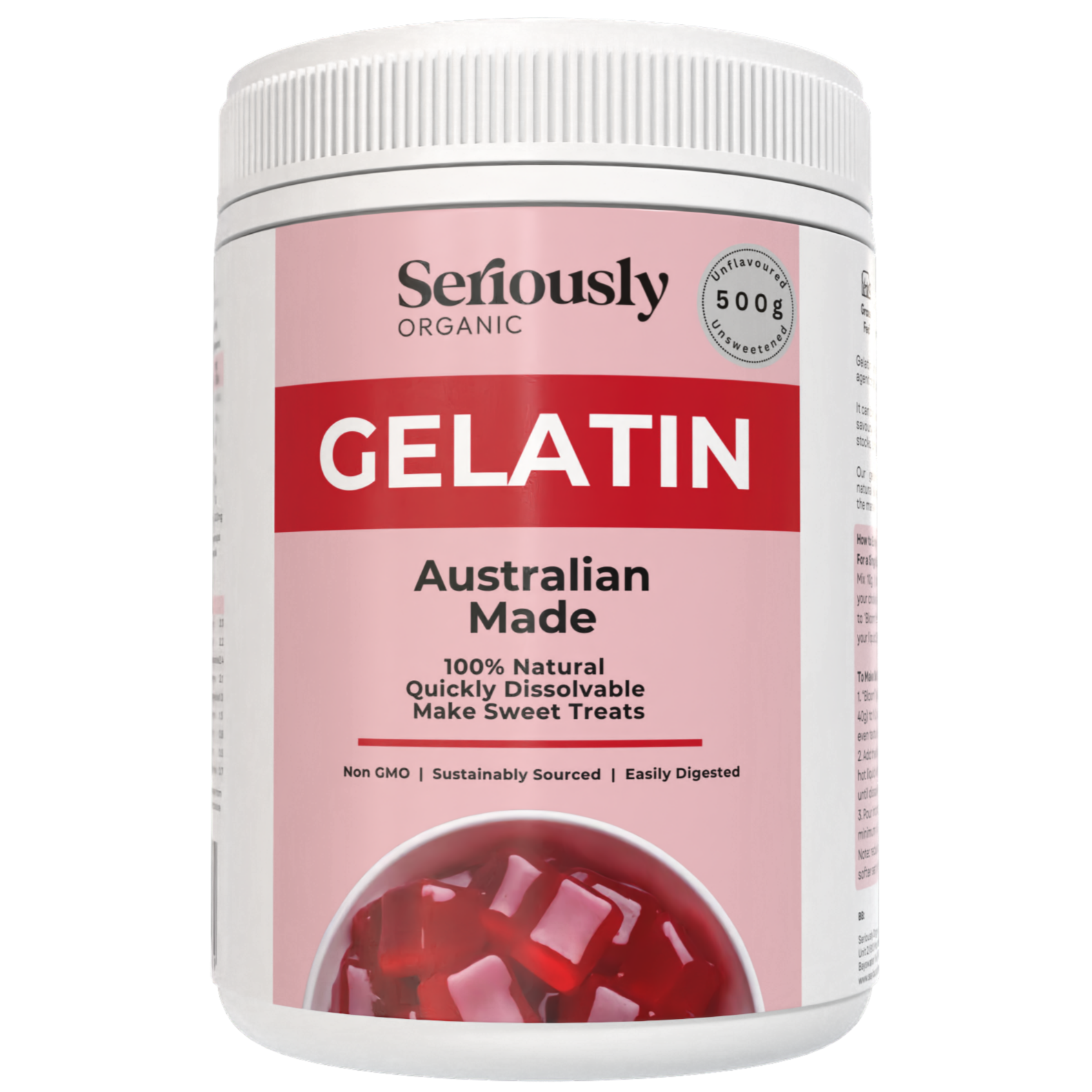 Gelatin - Australian Made, 250/500g Pure, Natural, No Fillers image 0