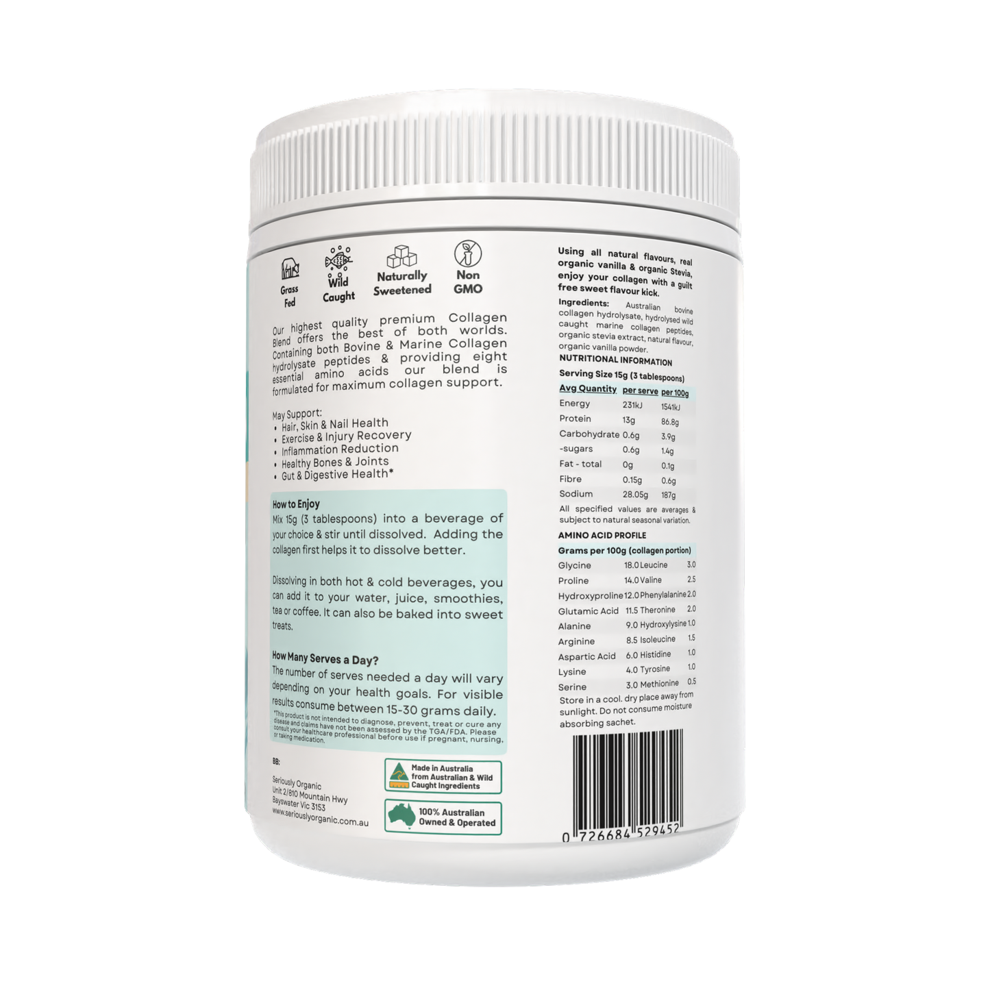 Collagen Peptide Blend Premium Australian Bovine & Wild Caught Marine Collagen image 6