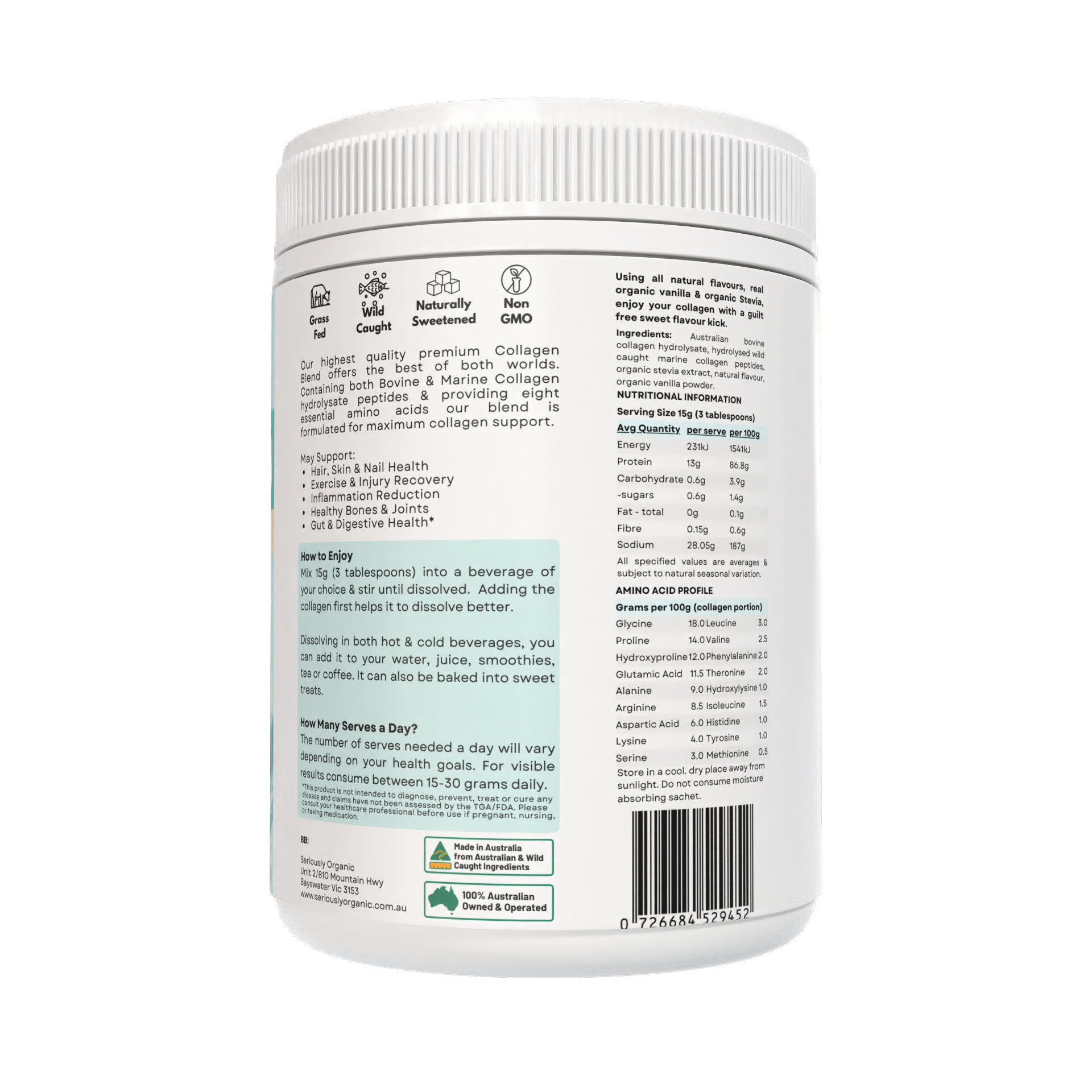 Collagen Peptide Blend Premium Australian Bovine & Wild Caught Marine Collagen image 6