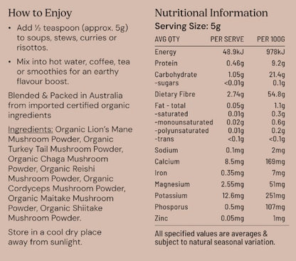 7 Mushroom Blend Organic