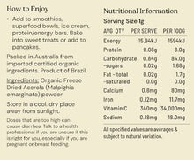 Acerola Cherry Powder Freeze Dried Organic