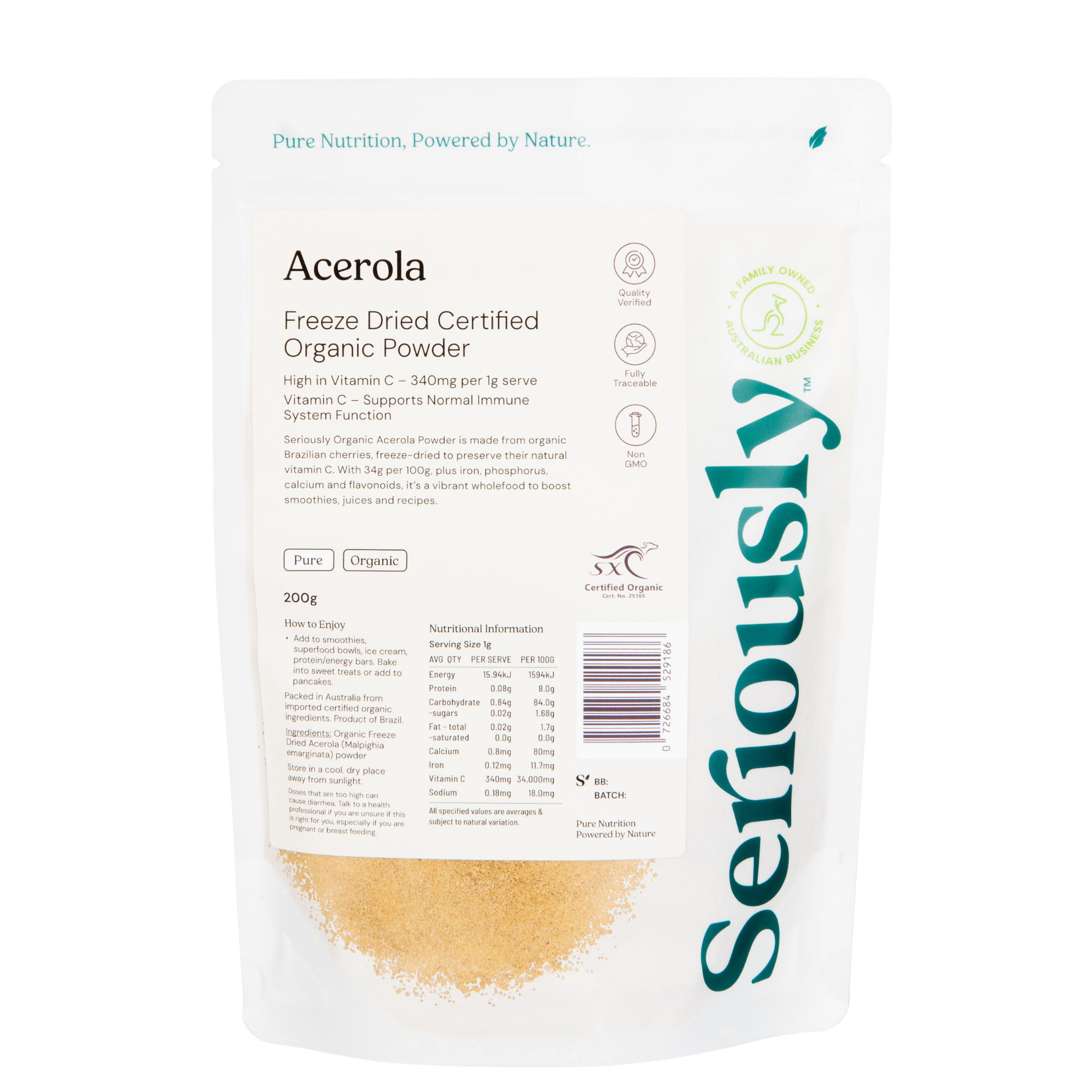Acerola Cherry Powder Freeze Dried Organic