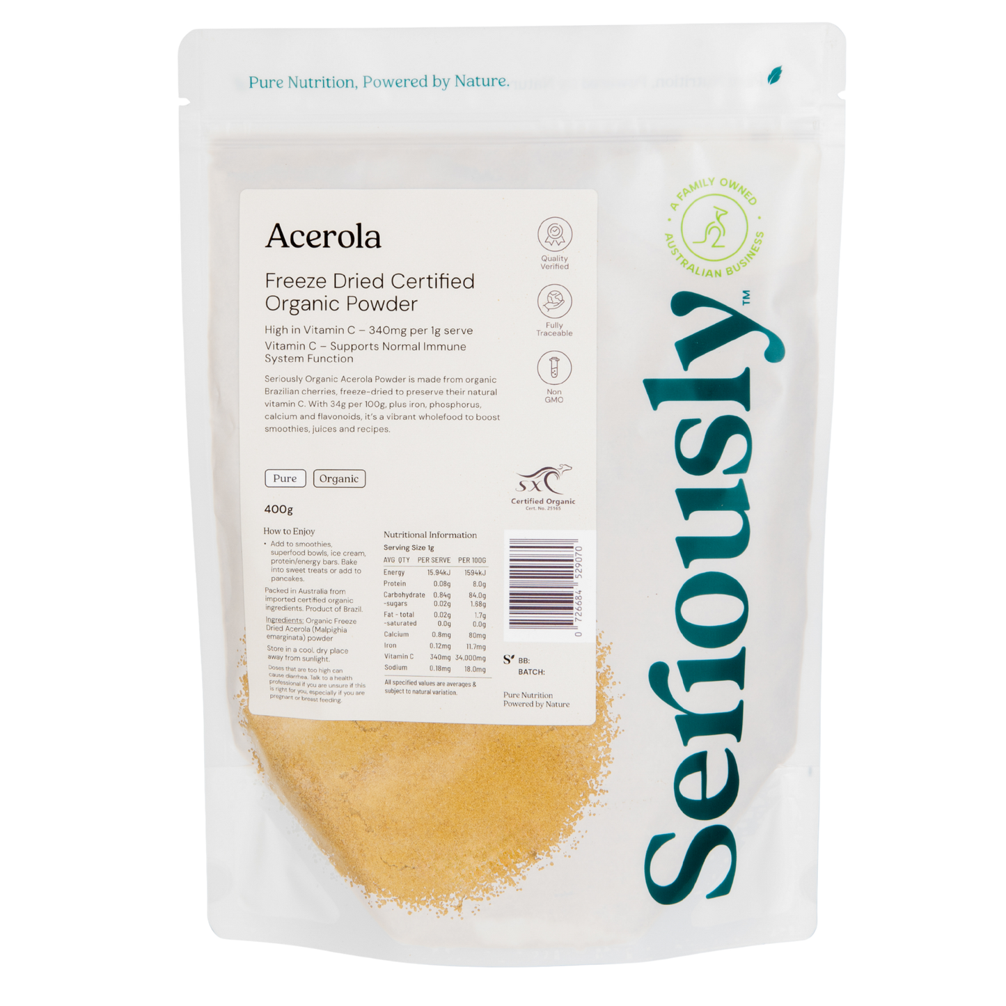 Acerola Cherry Powder Freeze Dried Organic