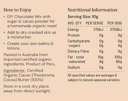 Cacao Butter Organic