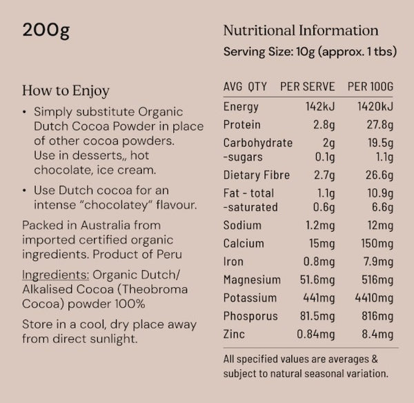 Nutritional Information