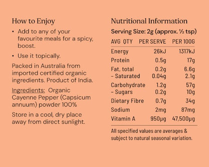 Cayenne Pepper Powder Organic