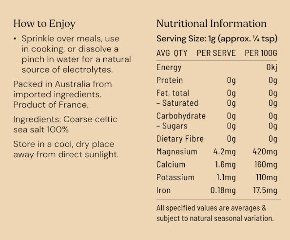Nutritional Information