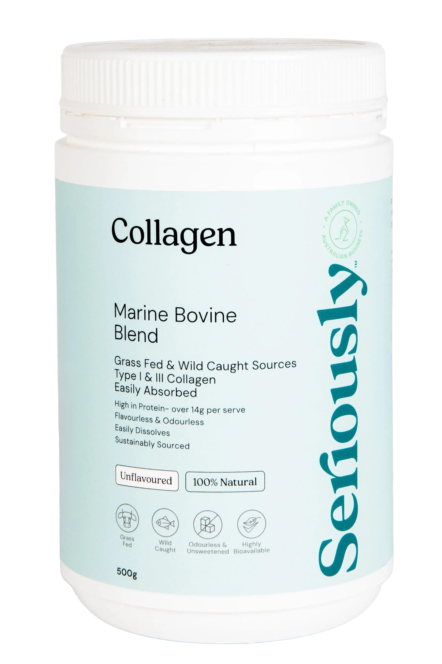 Collagen Peptide Blend Premium Australian Bovine & Wild Caught Marine Collagen