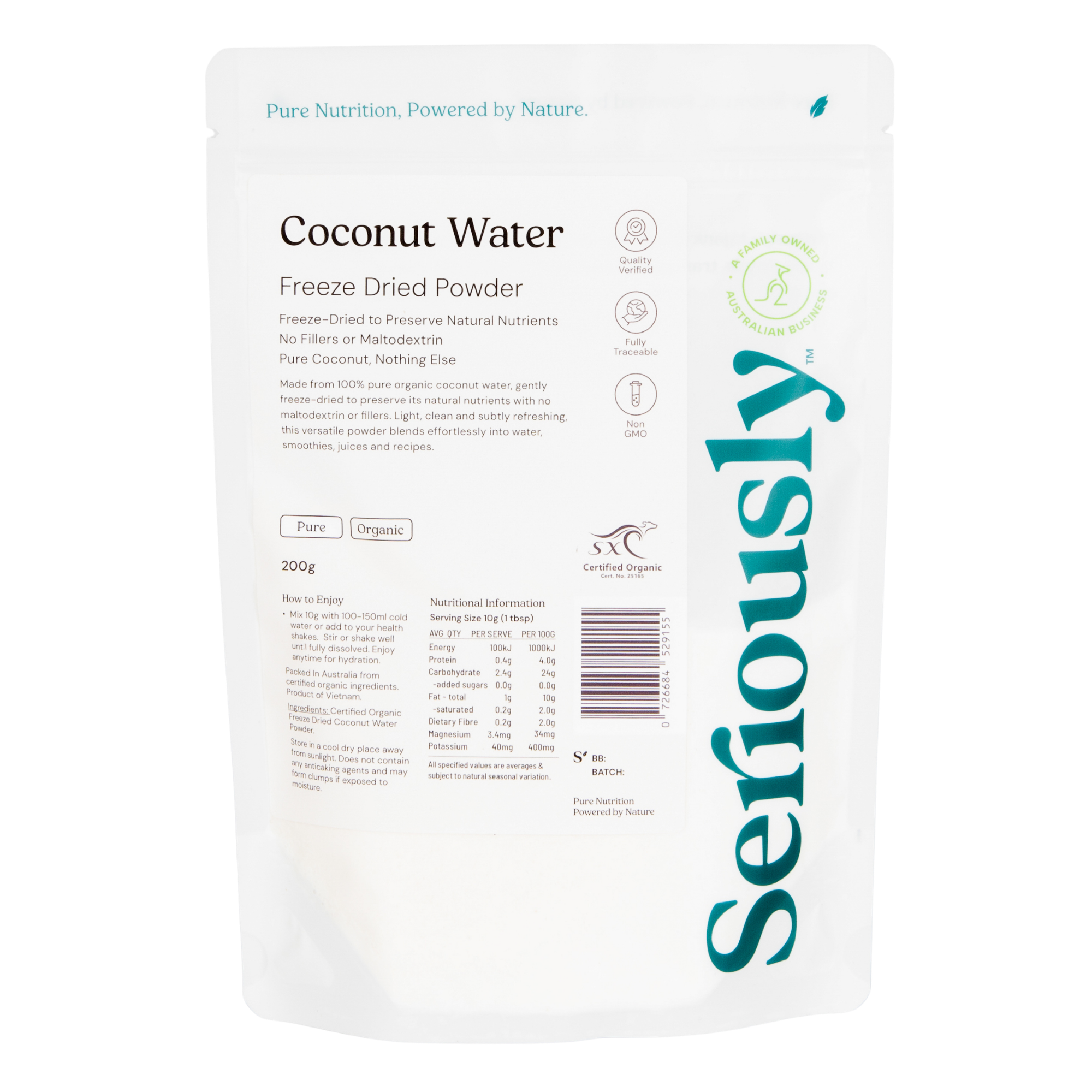 Coconut Water Powder Freeze Dried Organic