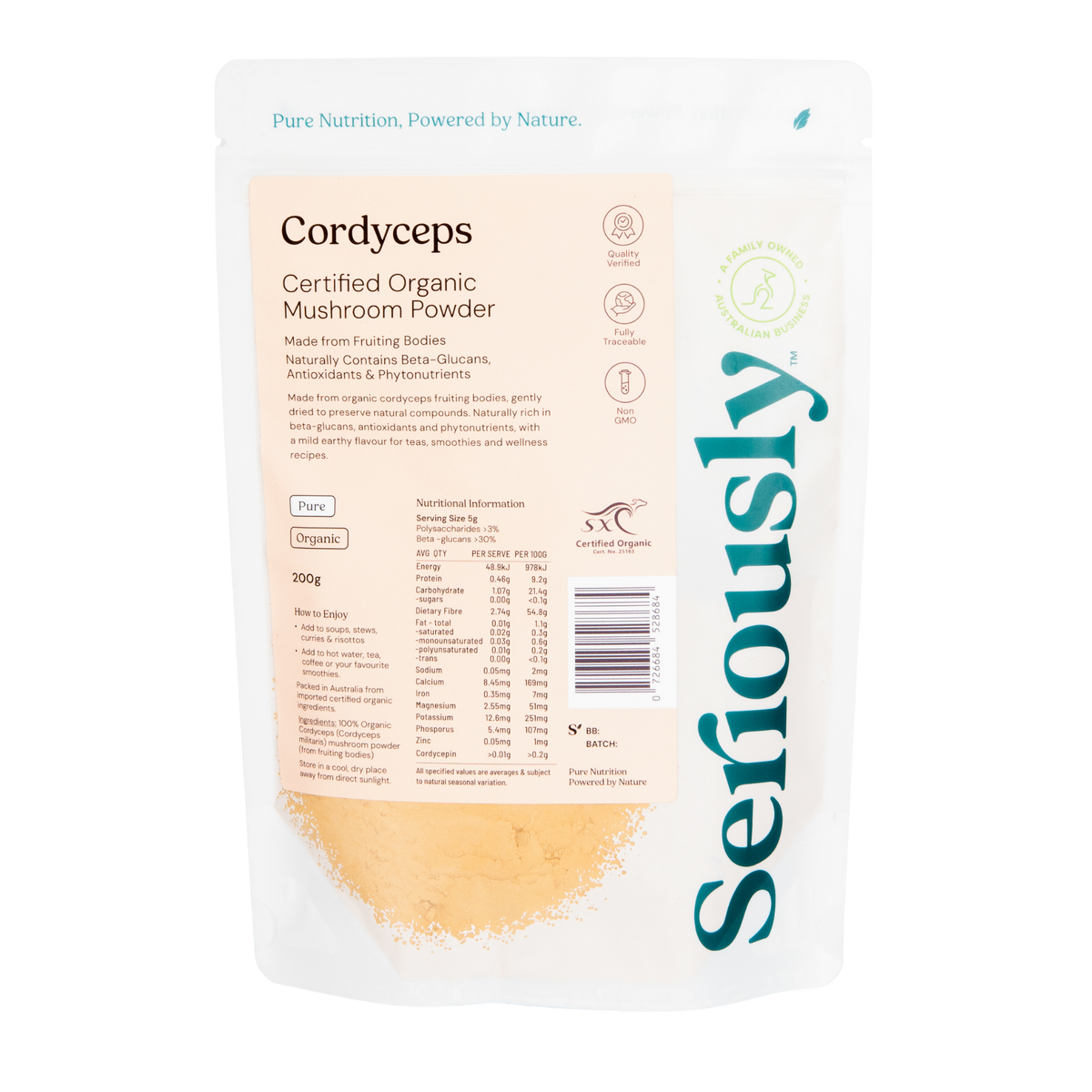 Organic Cordyceps Mushroom Powder