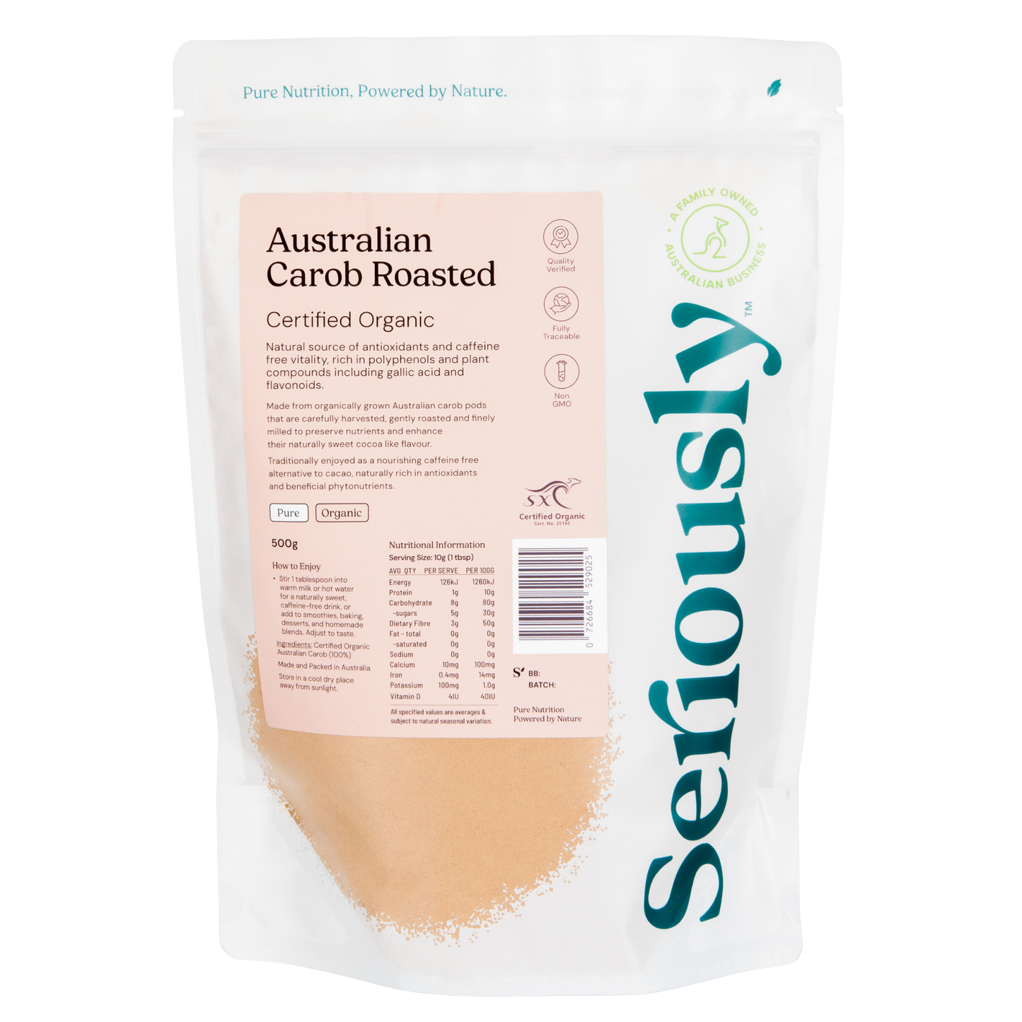 Carob Powder Organic Australian Roasted