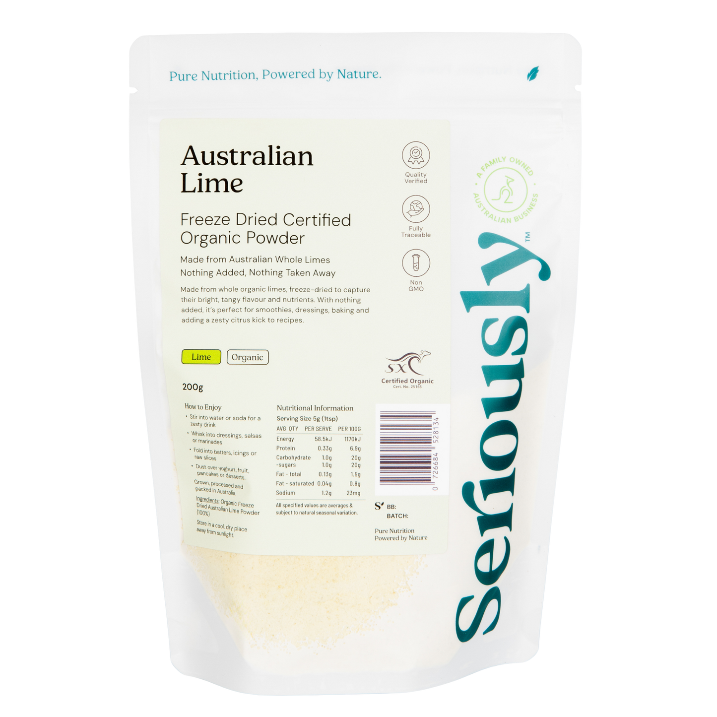 Lime Powder Freeze Dried Australian Organic