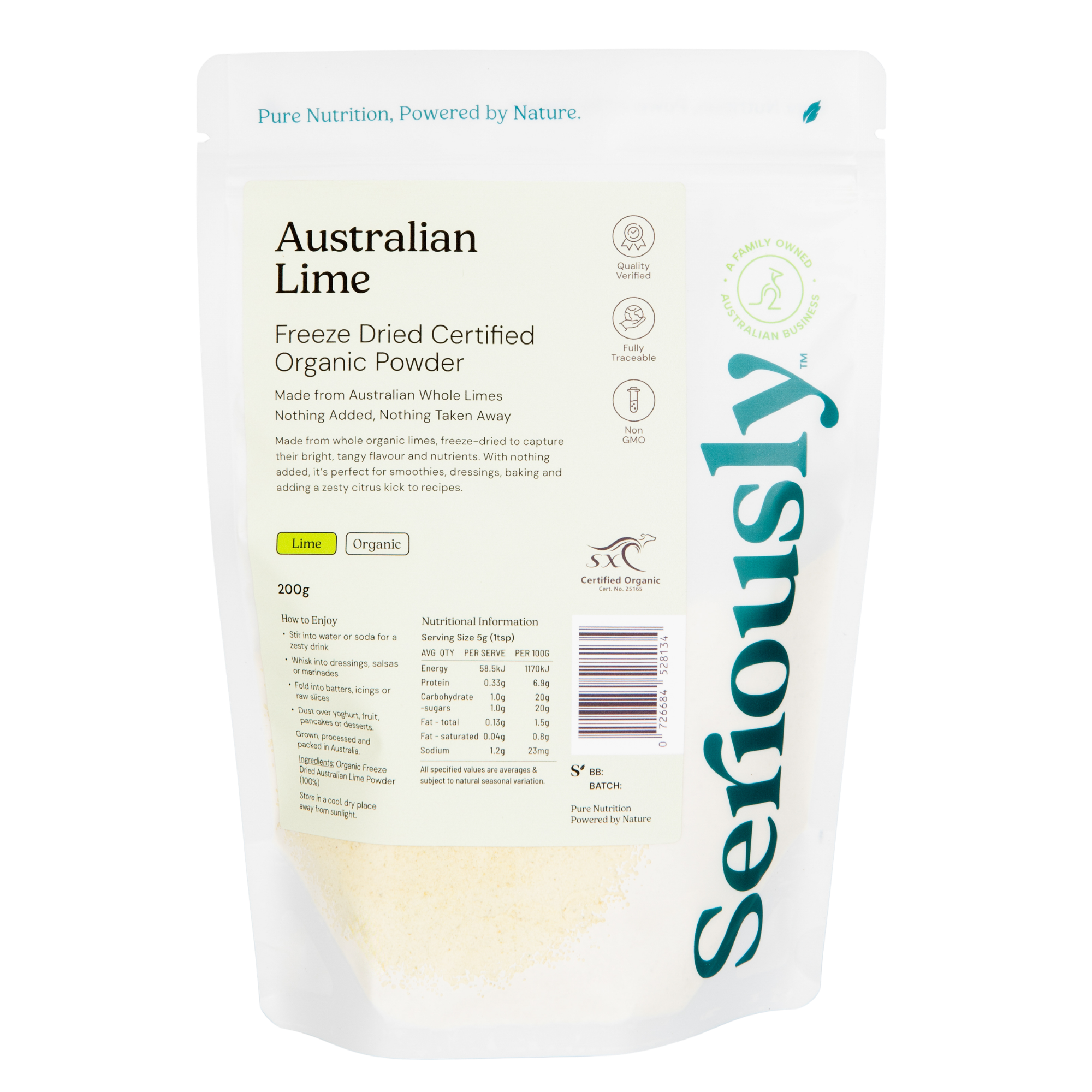 Lime Powder Freeze Dried Australian Organic