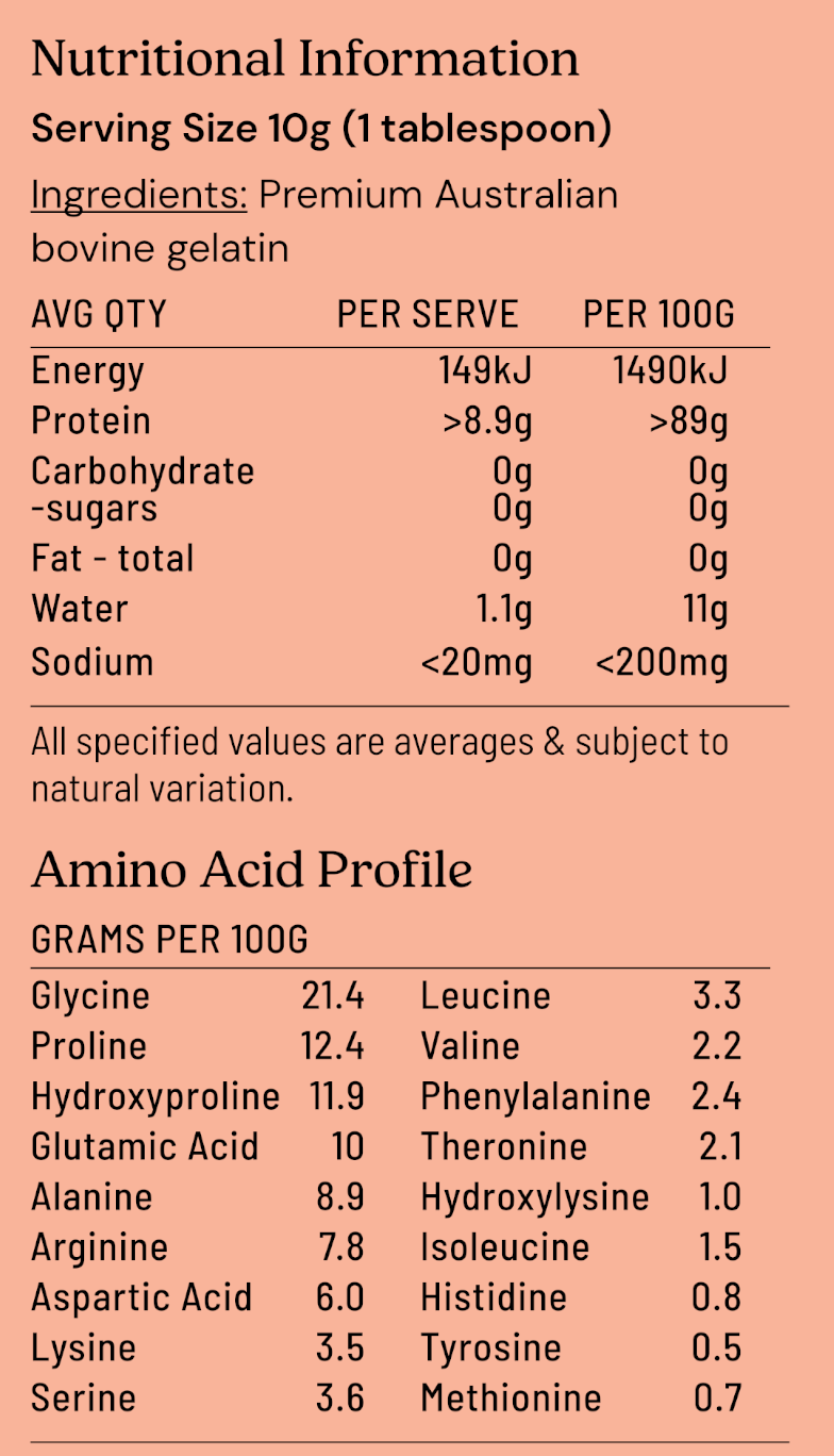 Natural Australian-Made Gelatin