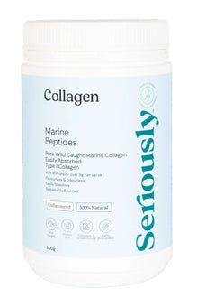 Seifiously collagen supplement packaging on a white background