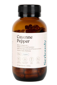 Organic Cayenne Capsules – 550mg (120 Vege Caps)