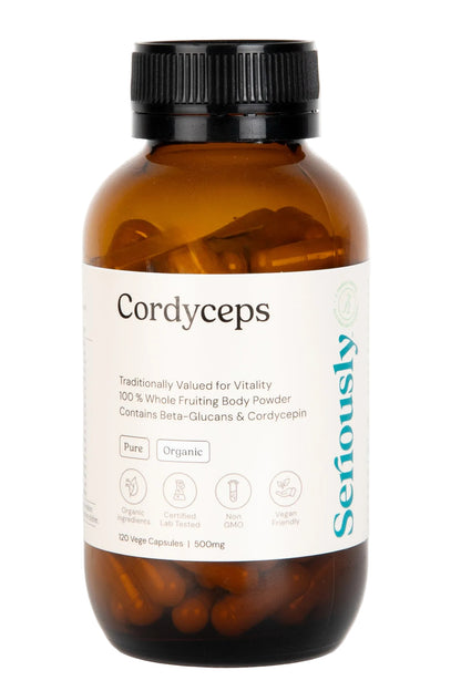 Organic Cordyceps Mushroom Capsules – 500mg (120 Vege Caps)