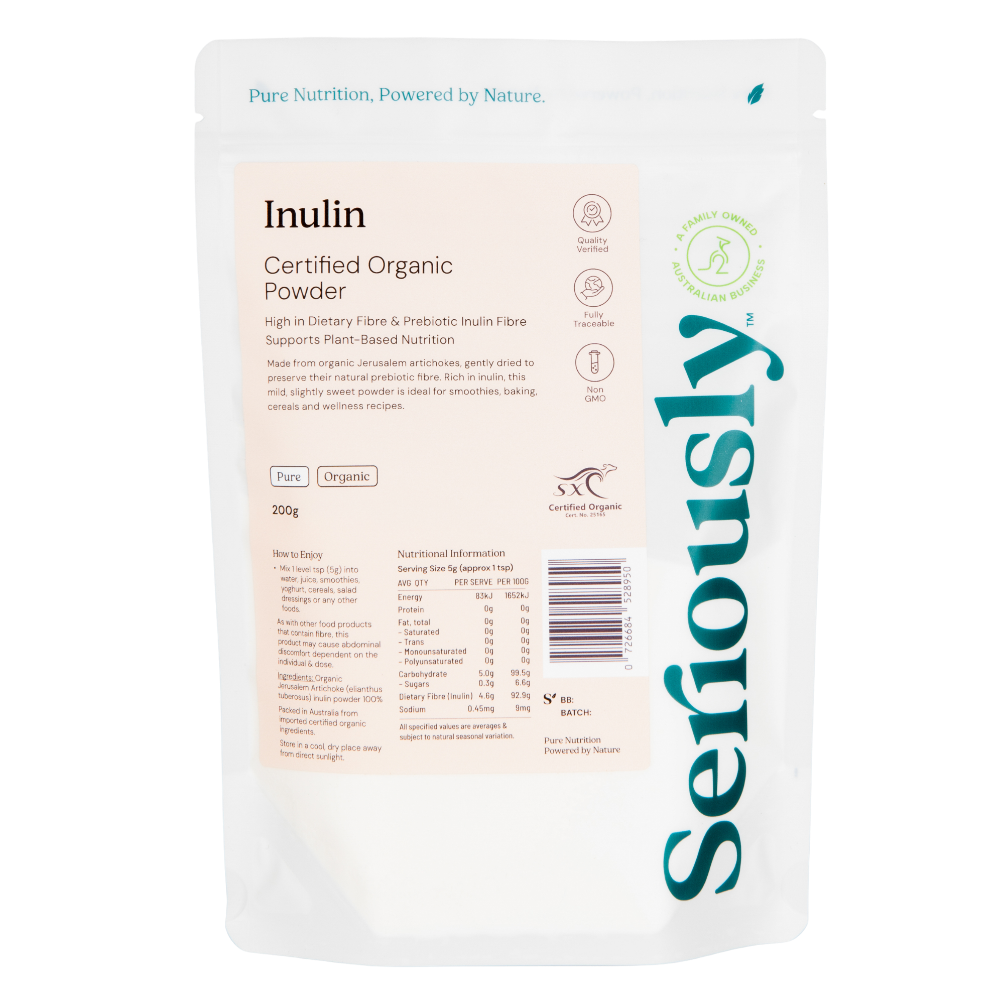Organic Inulin Jerusalem Artichoke Powder