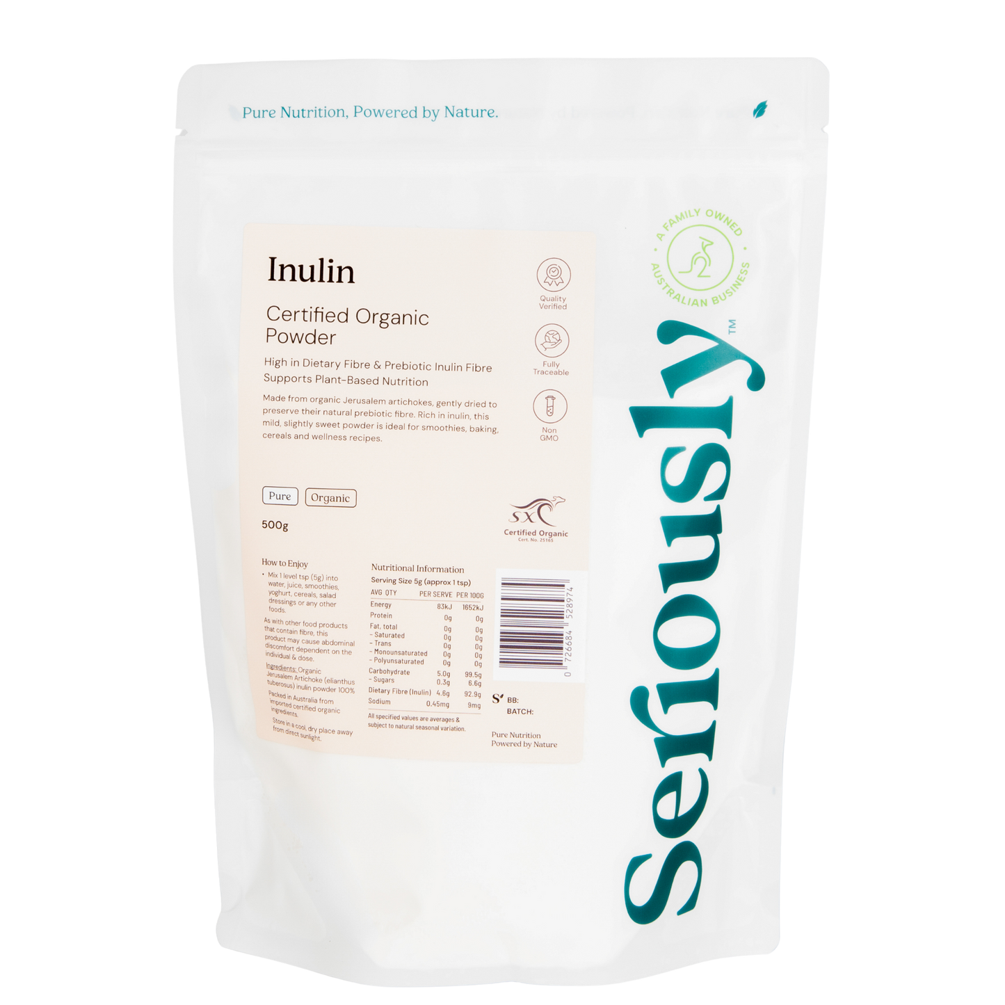 Inulin Jerusalem Artichoke Powder Organic
