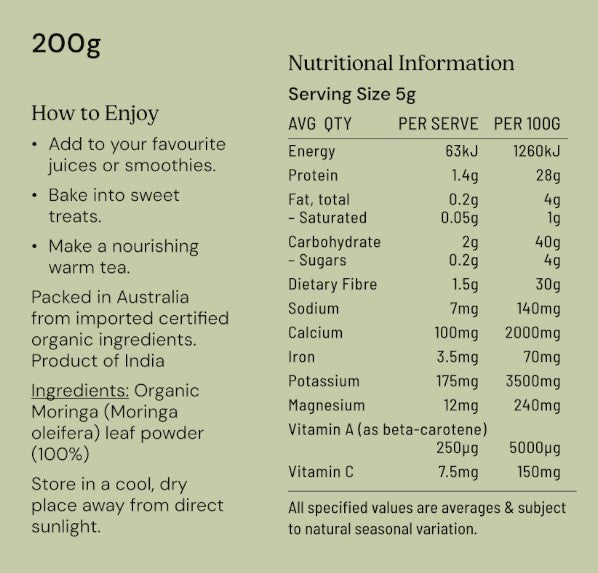 Moringa Leaf Powder Organic