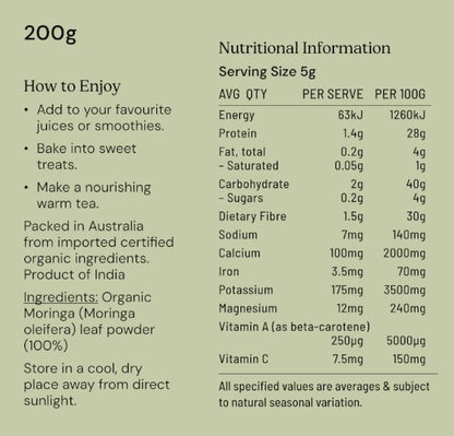 Moringa Leaf Powder Organic