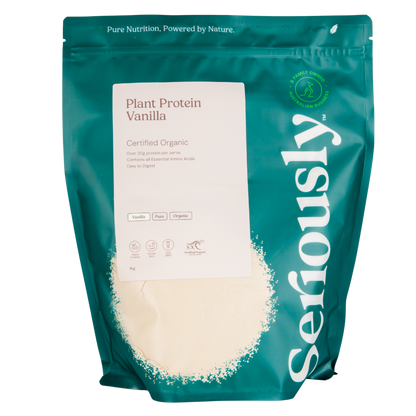 Smooth Plant Protein Powder Organic Chocolate, Vanilla, Strawberry