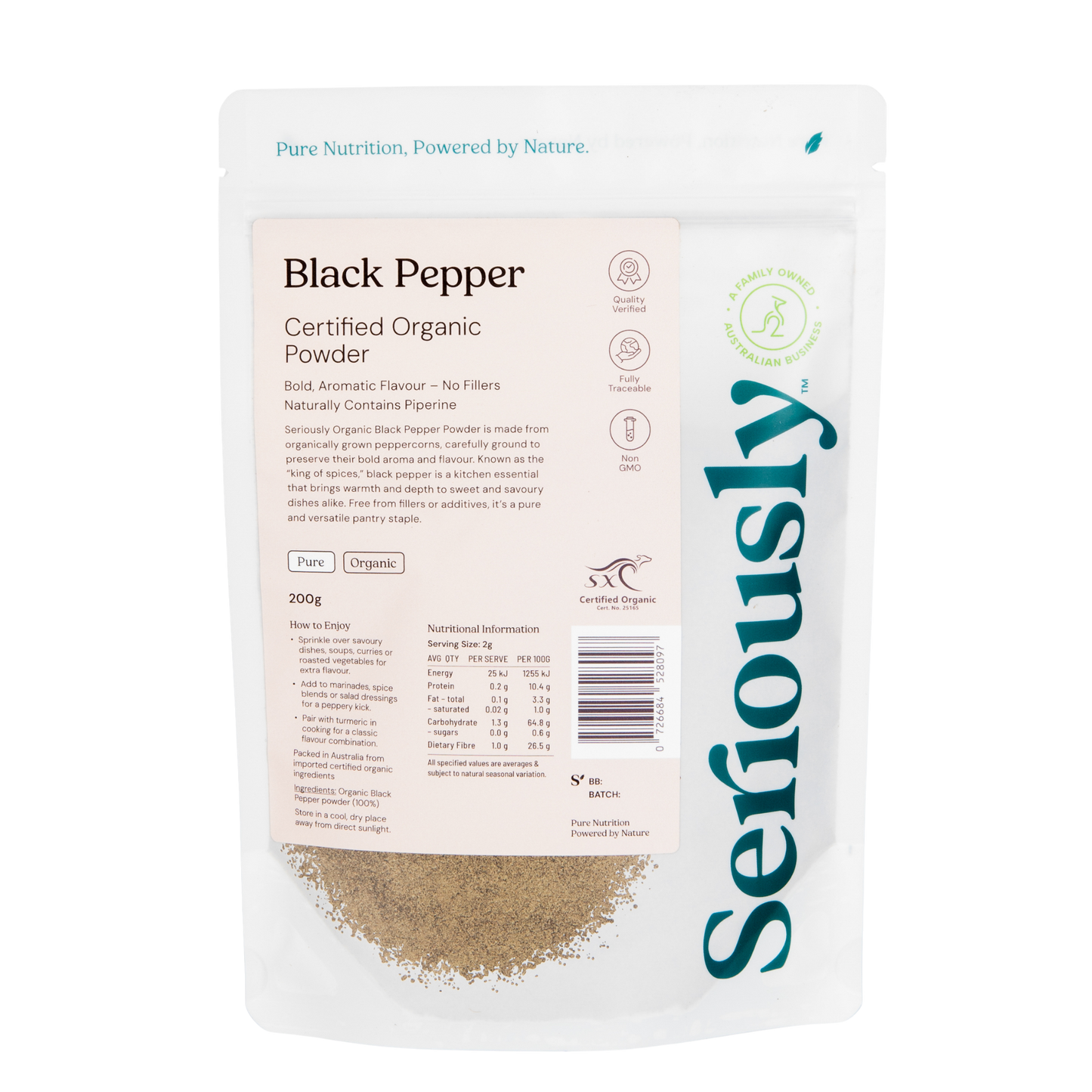 Black Pepper Powder Organic