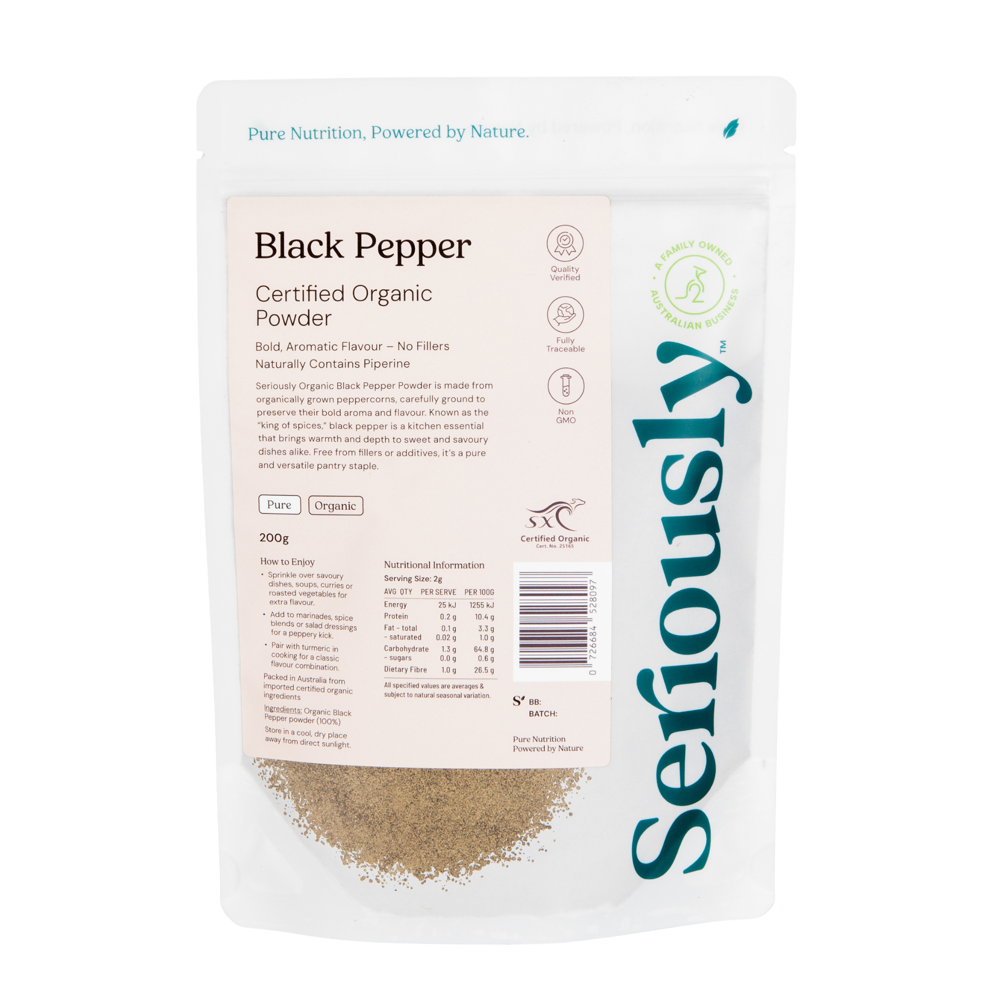 Black Pepper Powder Organic