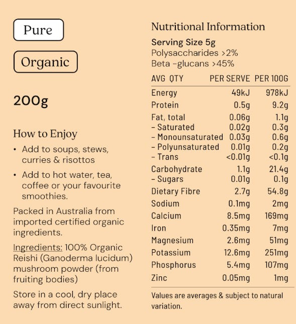 Reishi Mushroom Powder Organic