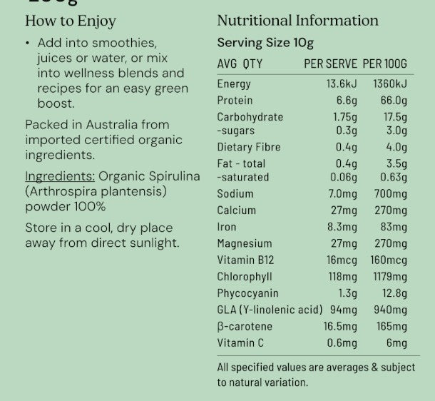 Spirulina Powder Organic