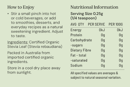 Stevia Leaf Powder Organic