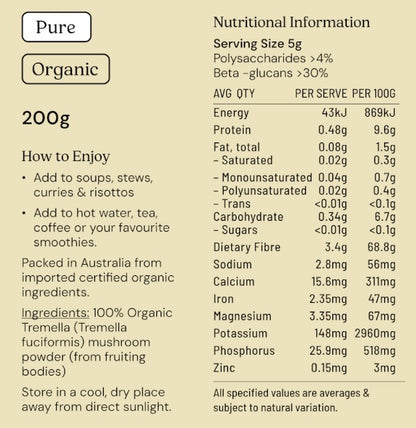 Tremella Mushroom Powder Organic