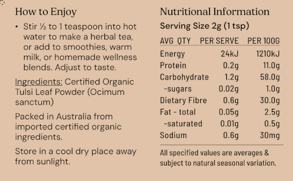 Nutritional Information