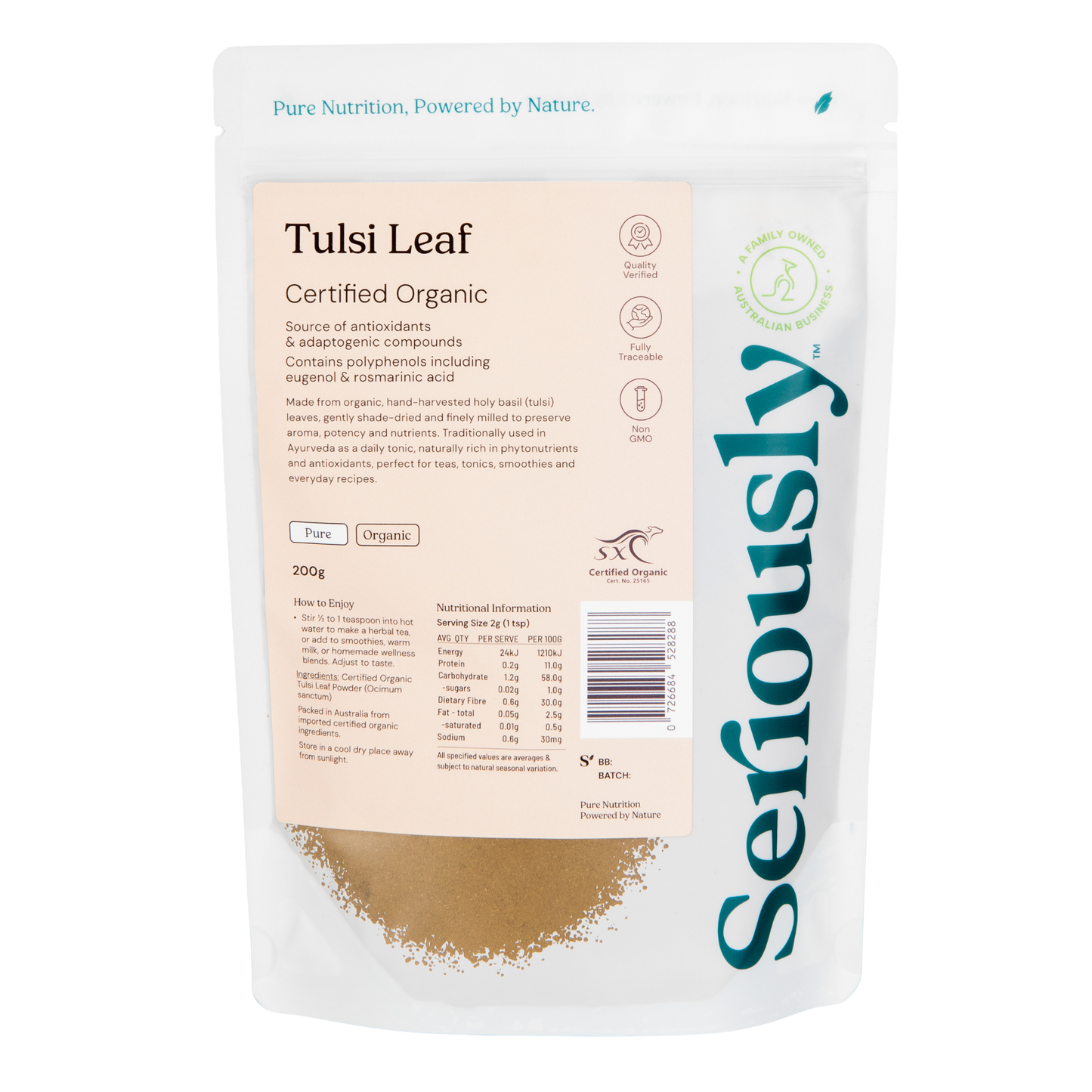 Tulsi Leaf Powder Organic (Holy Basil)