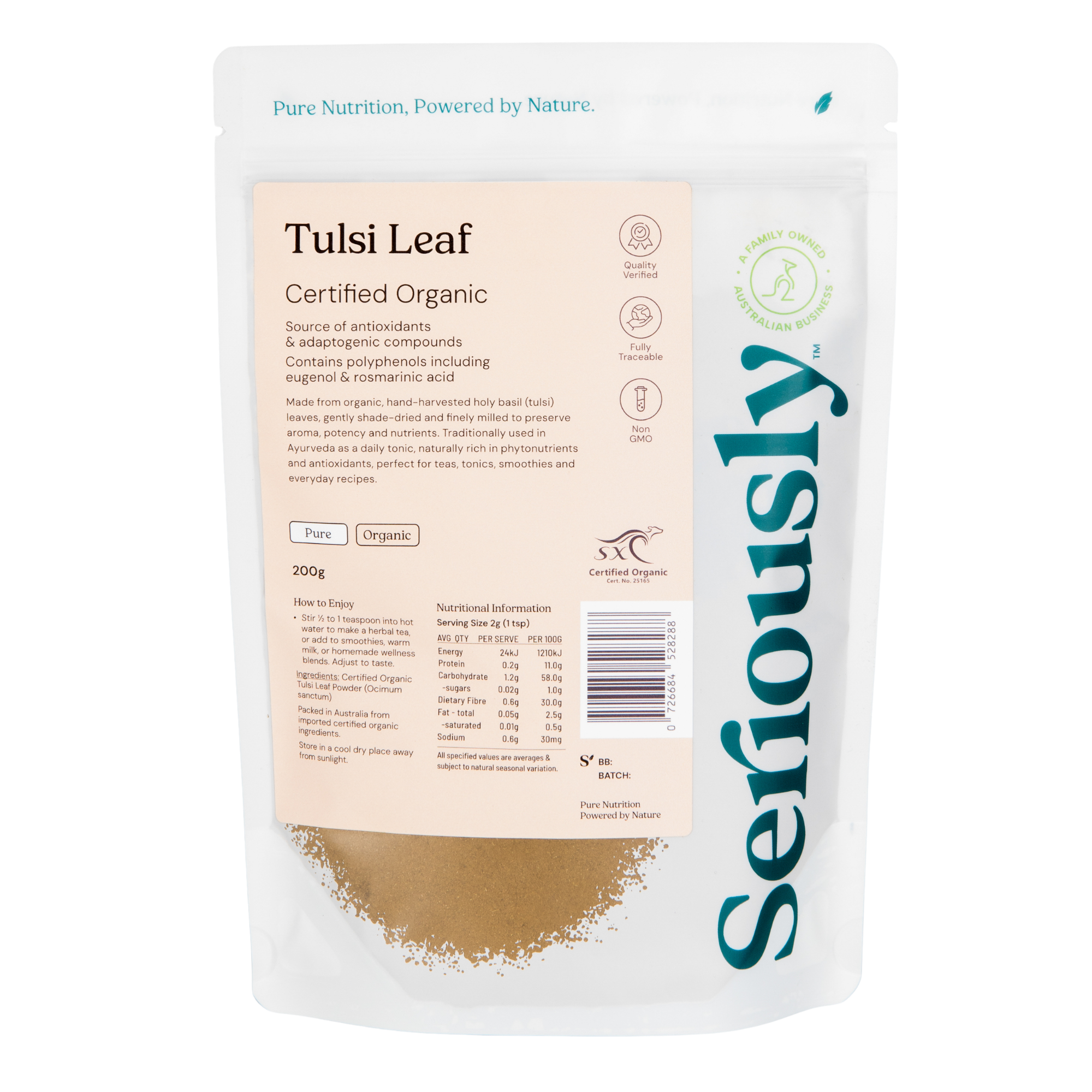 Tulsi Leaf Powder Organic (Holy Basil)