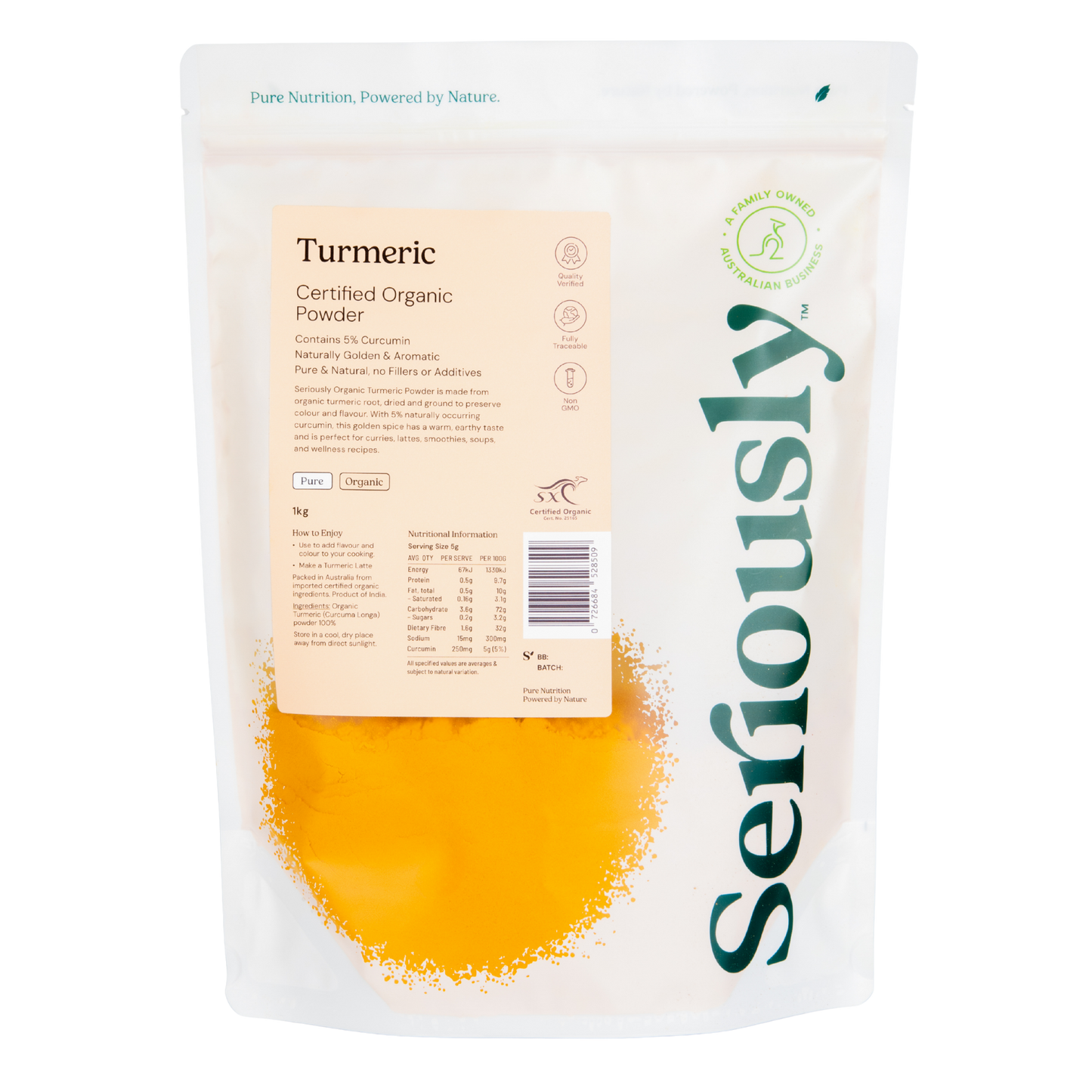 Turmeric / Tumeric (Curcumin) Powder Organic 5-6% Curcumin
