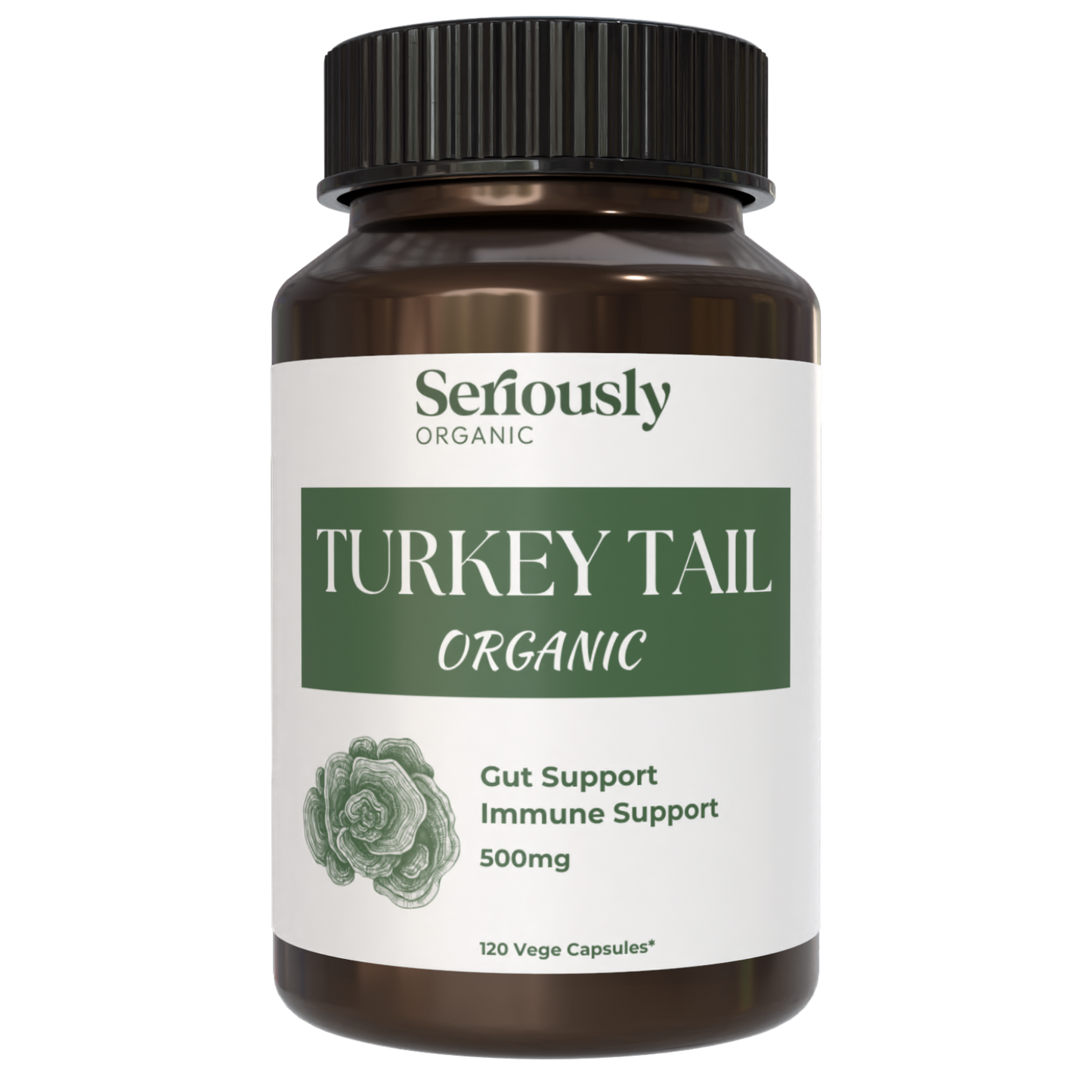 Organic Turkey Tail Mushroom Capsules :: 2 Months Supply image 0