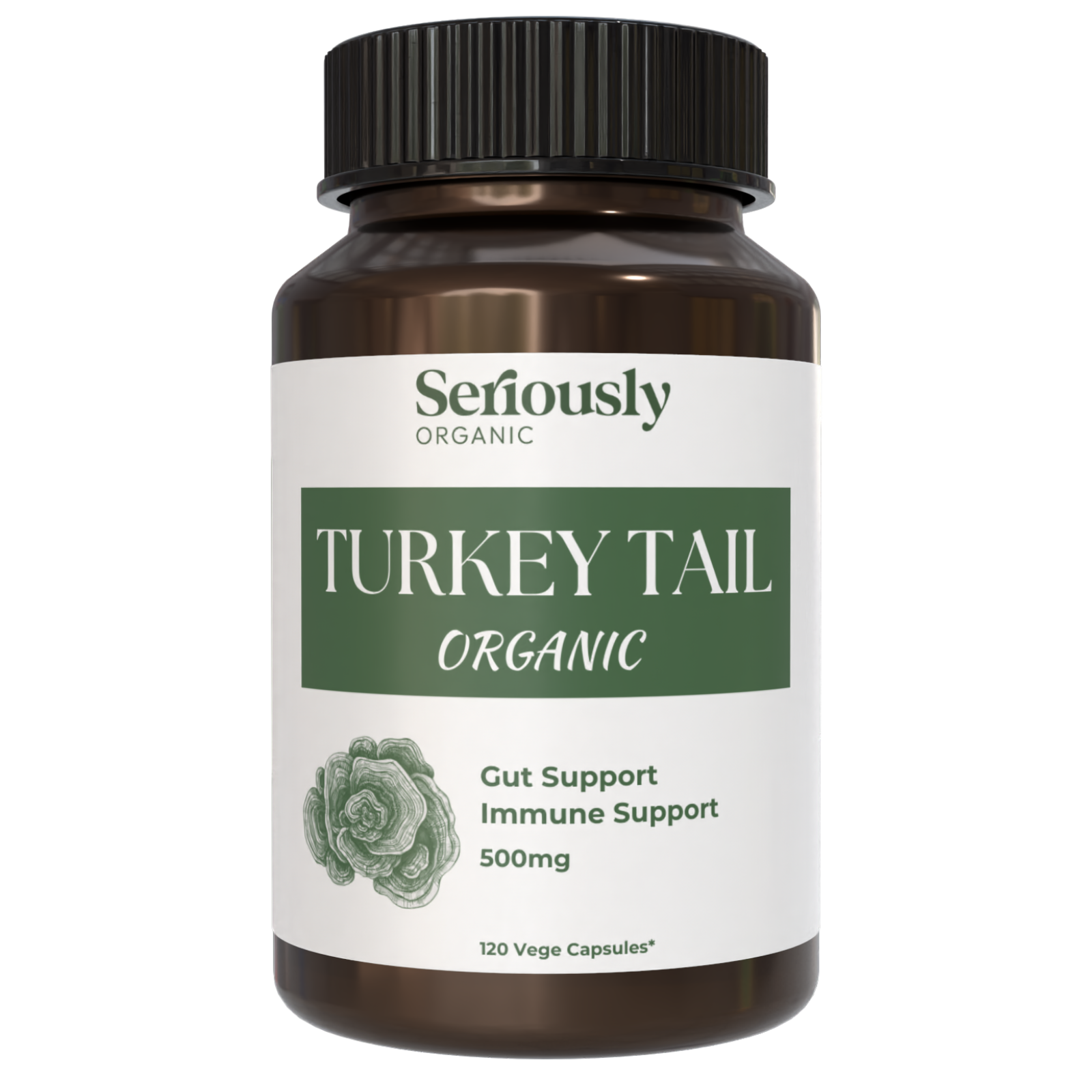Organic Turkey Tail Mushroom Capsules :: 2 Months Supply image 0