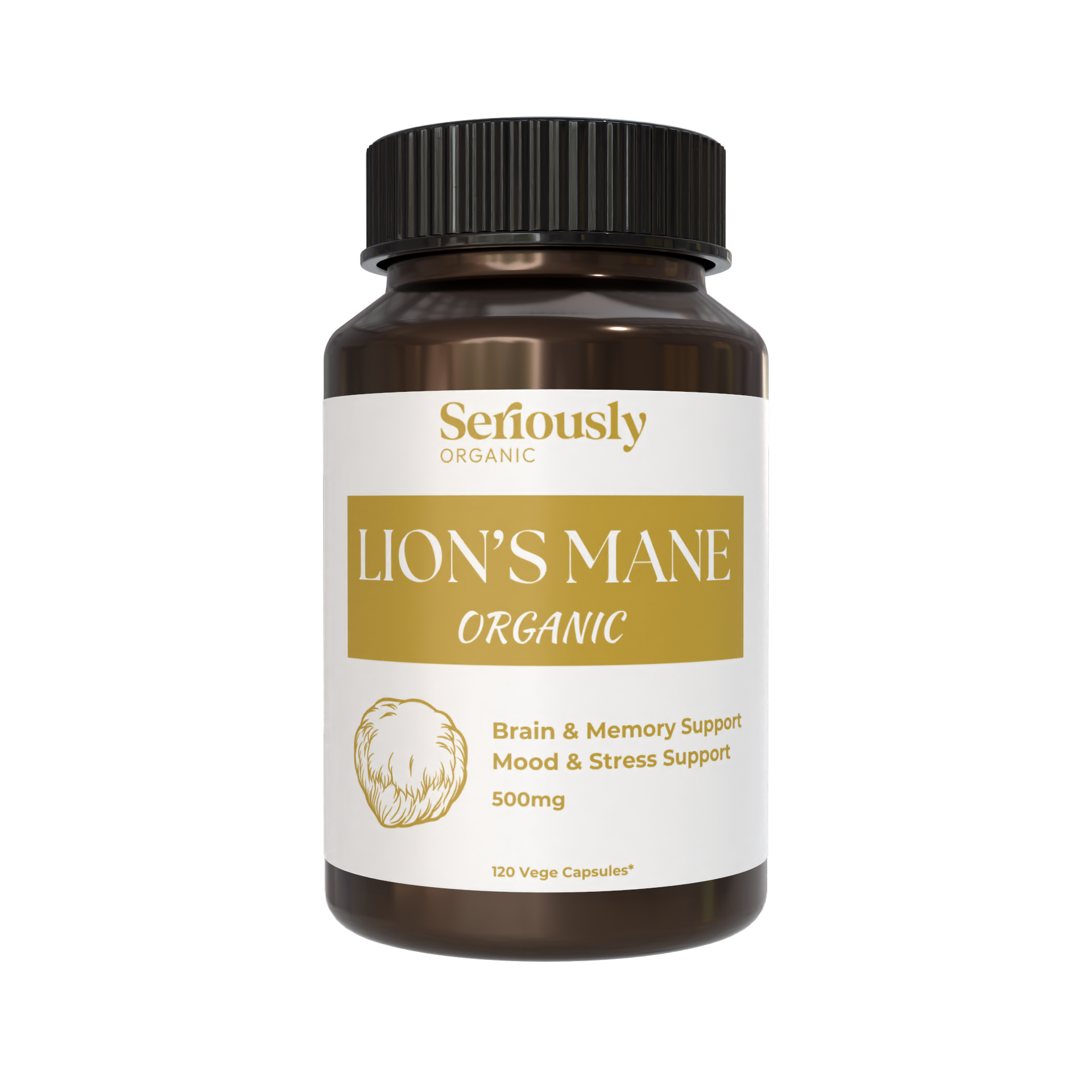 Organic Lion's Mane Mushroom Capsules :: 2 Month Supply image 0